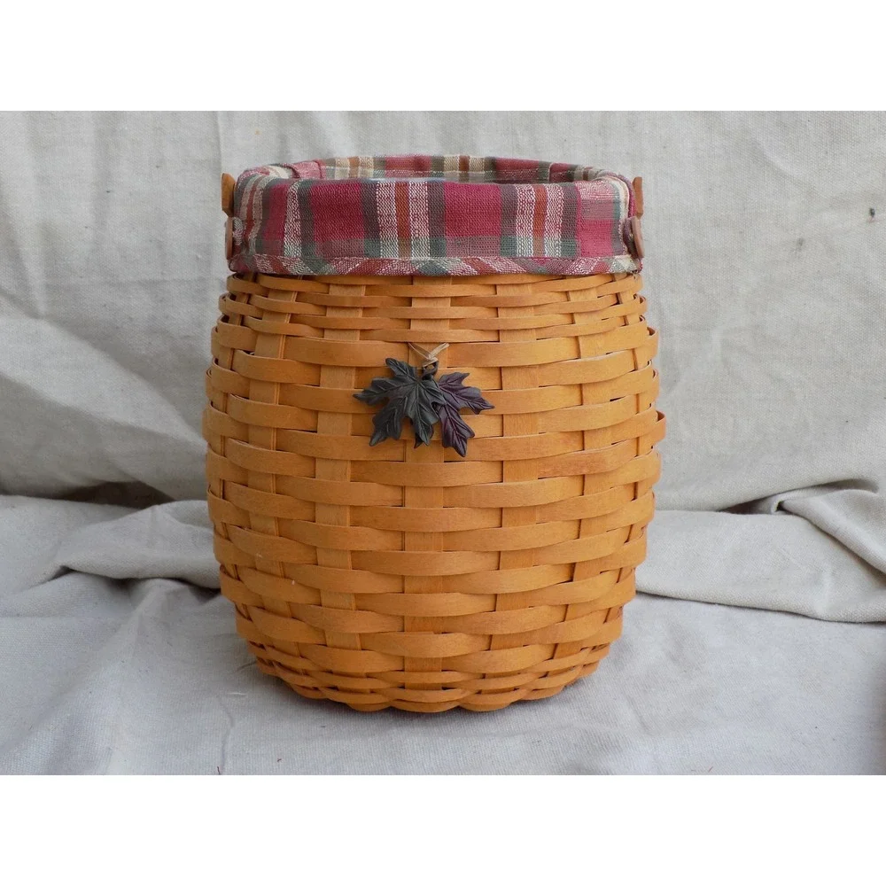 October Fields Basket w/ Protector, Liner & Charm Longaberger